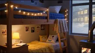 Cozy Cabin Blizzard & Warm Fireplace Sounds | Raging Wind & Snowstorm for Deep Sleep
