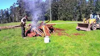 cleaning up and burning rotten cedar logs 2025 01 14 13 59 20