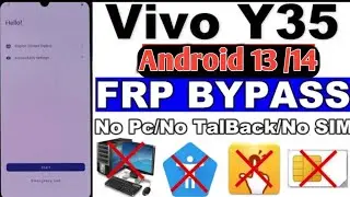 How To Vivo Y35 Frp Bypass|Vivo Y35 Google Account Bypass Without PC|Android 14 100% Working ✅