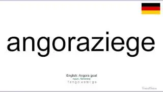 How to pronounce: Angoraziege (German)