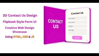 Interactive Contact Us Book UI | HTML, CSS & JavaScript | Fully Responsive Design.