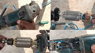 BOSCH 6-100 ANGLE GRINDER machine.   repair armature change