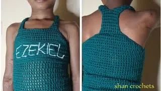 How to crochet a branded mesh vest full tutorial. 