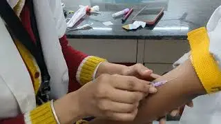 Venous Blood Collection Techniques: Live Demonstration by MLT Students Ms. Palak & Ms. Bhawna