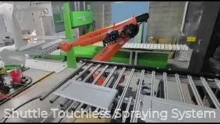 Touchless Spray System -CMA Shuttle with 3D Scan Spray System & KUKA Material Handling
