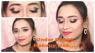 Under Rs 200 Makeup challenge || Makeup look using affordable makeup