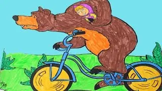 Маша и Медведь Masha and the bear coloring page| coloring book for Kids
