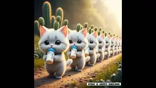 🤩 Funny Cat Cartoon 🐱 | Hilarious Kitty Adventures for Kids & Cat Lovers! #shortsfeed #dudidudidam