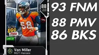 MUT Heroes ( Alter Ego) Von Miller | Player Review | Madden 19 Ultimate Team Gameplay