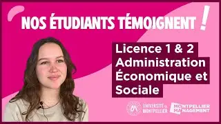 Licence 1 & 2 Administration &Eacute;conomique et Sociale - Montpellier Management