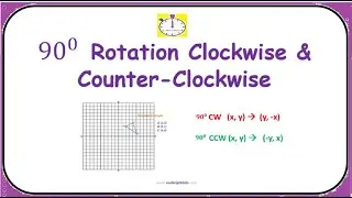 How to Rotate 90 degrees Clockwise and Counter-Clockwise |#math #rotation #90degree #clockwise