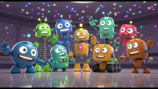 Ten Little Robots Buzzing Around 🤖 | Learn Numbers for Kids | Fun Preschool Counting Adventure