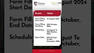 NMAT 2024 Important Dates Tentative #mba #nmat