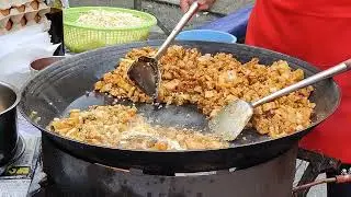 Malaysia Street Food Char Koay Kak Fried Carrot Cake 馬來西亞美食炒粿角 😋🤤 มาเลเซียผัดแครอทเค้ก