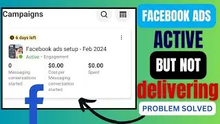 Facebook ads active but not delivering problem solved