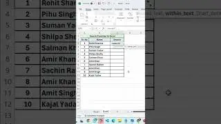 Search Function |how to Use Search Function In Excel |@Excelwithpooja #excel #computer