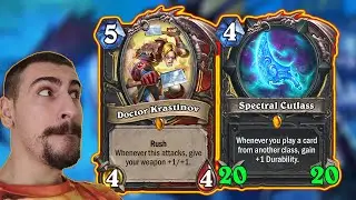 20 Attack Weapons?! How Big Is Your Cutlass? Thief Rogue! Barrens Mini-Set Wild | Hearthstone