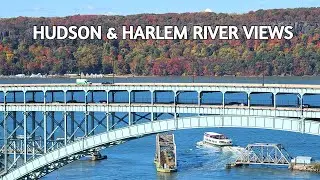 🔴 NYC CAM🚆Amtrak + Hudson & Harlem River Views + City Sounds ASMR