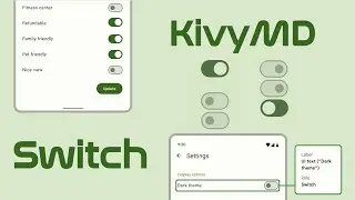 KivyMD. Best practice. Settings screen with M3 style switches