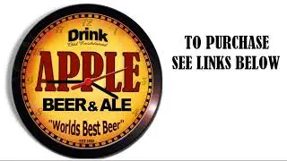 APPLE BEER ALE WALL CLOCK