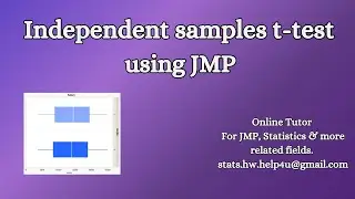 Independent Samples T-test Using JMP | Online Stats Tutor | Online JMP tutor