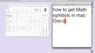 how to get Math symbols in mac