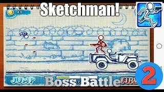 I Beat The Boss!! | Sketchman gameplay part 2