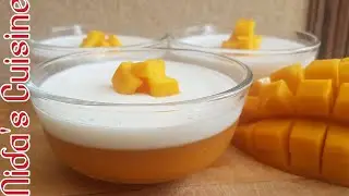 Mango & Vanilla Panna Cotta - Nida's Cuisine - Panna Cotta recipe