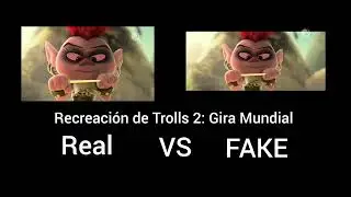 Comparaci&oacute;n de Trolls 2: Gira Mundial en DreamWorks Channel LA  | REAL VS FAKE