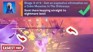 Get An EXPLOSIVE ELIMINATION On A CUBE MONSTER In The Sideways! CUBE MONSTER Explosive Elimination!