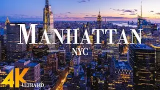 Manhattan 4K drone view &bull; Beautiful aerial view over Manhattan | Relaxation film with calming music
