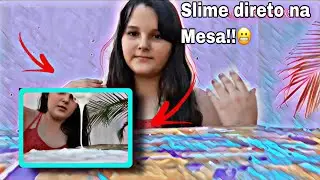 Fazendo slime direto na mesa (Ser&aacute; que deu certo?)