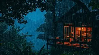 Calm Rain Surrounding the Forest Cabin 🌧 | Deep Sleep Rain ambience