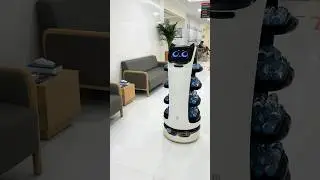 Robot Serving Water in Dubai Hospital 🇦🇪🤩 #dubai #robot #technology #shorts #trending #reels
