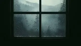 Heavy Rain On Window  3 Hours  Black Screen  Sleep In Series