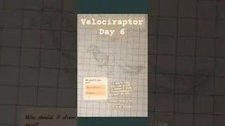 Day 6, Velociraptor #art #oc #dragon #creature #drawing #artist #viral #shorts #dinosaur #sketch