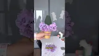 How to Make a Hydrangea ICE CREAM CONE Bouquet (Easy DIY Flower Tutorial)