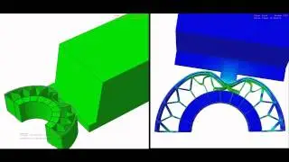 Impact of a truck with a composite SPS-steel-concrete column protector