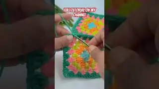 TUTORIAL HERE! 👆 Super Easy Granny Square for Beginners with Changing Colors!