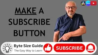 How to make and add YouTube Subscribe Button in Canva and Davinci Resolve 20 Tutorial for Beginners