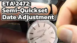 Vintage Mirexal ETA 2472: Semi-Quickset Date Adjustment.