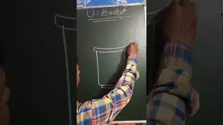 how to draw Bucket art on U letter#shorts#viral#yt short video#@utkalcartoonworld