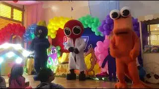 Rainbow and friends mascot