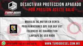 DETROIT SERIE 60 DESACTIVAR APAGADO PROTECCION DE ACEITE BAJA / disable shutdown oil low pressure