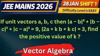 If unit vectors a, b, c thn |a &minus; b|&sup2;+|b &minus; c|&sup2;+|c &minus; a|&sup2; =9,|2a+kb+kc|=3,find the positive value of k?