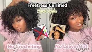 No Leave-Out Crochet Wig! | Glueless & Full Volume | No Work Needed! Freetress Curlified 🔥