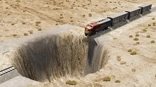 Epic Trains vs Giant Pit Crashes BeamNG.drive | BeamNG Frenzy