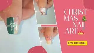 Easy Christmas 🎄 nail art design for beginners 💅🏻✨| Nail art at home 🏡