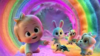 🌈✨ Join Baby Lila on a magical adventure through a rainbow-colored tube! ✨🌈