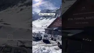POV: You just crossed Atal Tunnel ❄️ #manali #snowfall #himachal #views